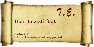 Ther Erzsébet névjegykártya